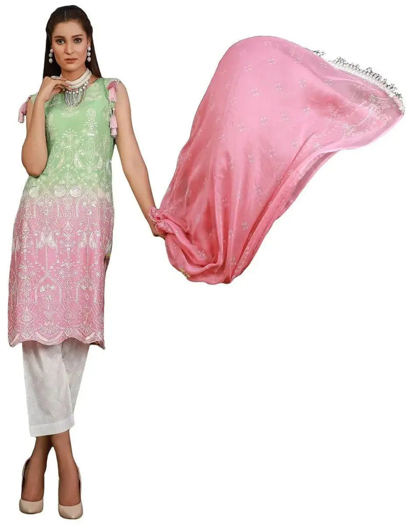 IshDeena Ready to Wear Embroidered Lawn Pakistani Dresses for Women Shalwar, Kameez with Dupatta - Three Piece Set - IshDeena