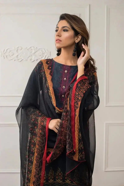 Ready to Wear Embroidered Lawn Pakistani Dresses for Women Shalwar, Kameez with Dupatta - Three Piece Set - IshDeena