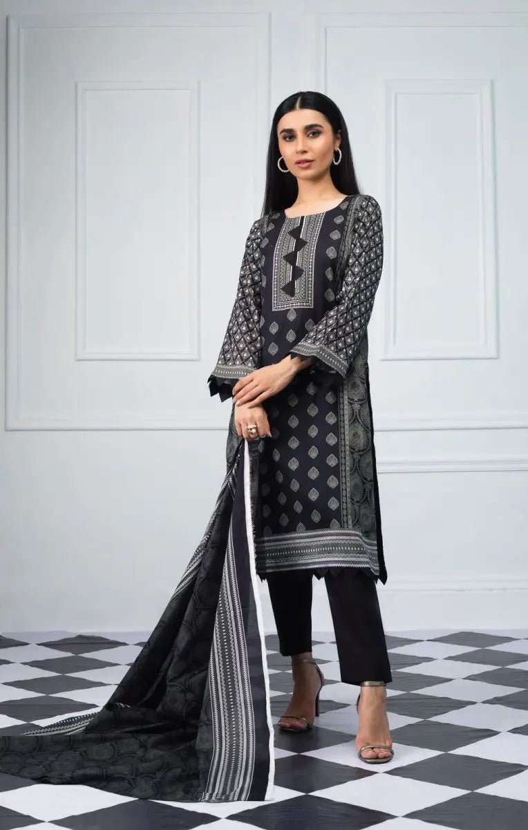 Ready to Wear Printed Lawn Pakistani Dresses for Women Shalwar, Kameez with Dupatta - Three Piece Set - IshDeena