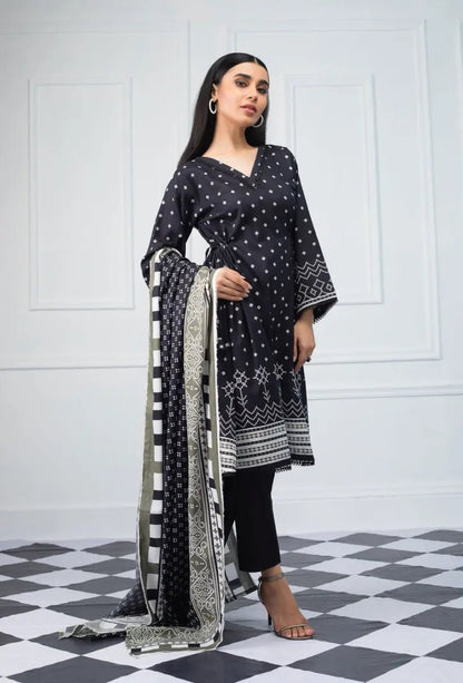 Ready to Wear Printed Lawn Pakistani Dresses for Women Shalwar, Kameez with Dupatta - Three Piece Set - IshDeena