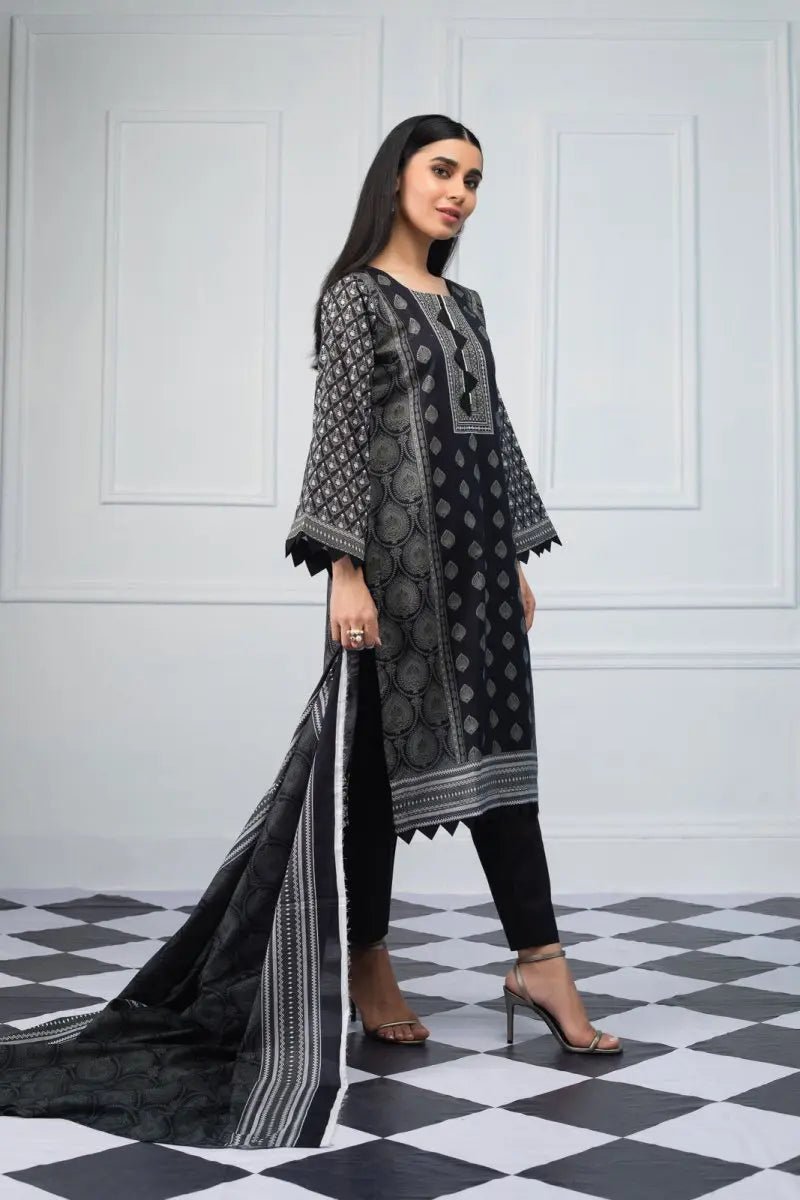 Ready to Wear Printed Lawn Pakistani Dresses for Women Shalwar, Kameez with Dupatta - Three Piece Set - IshDeena