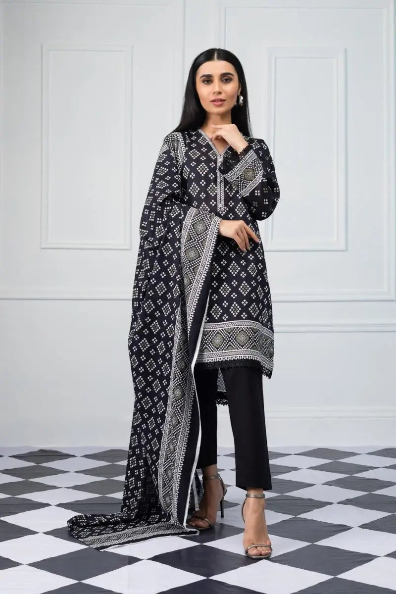 Ready to Wear Printed Lawn Pakistani Dresses for Women Shalwar, Kameez with Dupatta - Three Piece Set - IshDeena