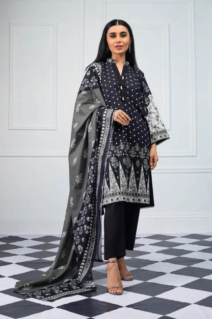 Ready to Wear Printed Lawn Pakistani Dresses for Women Shalwar, Kameez with Dupatta - Three Piece Set - IshDeena