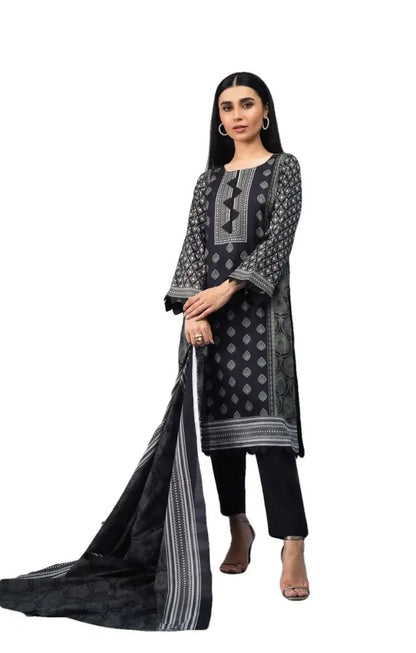 Ready to Wear Printed Lawn Pakistani Dresses for Women Shalwar, Kameez with Dupatta - Three Piece Set - IshDeena