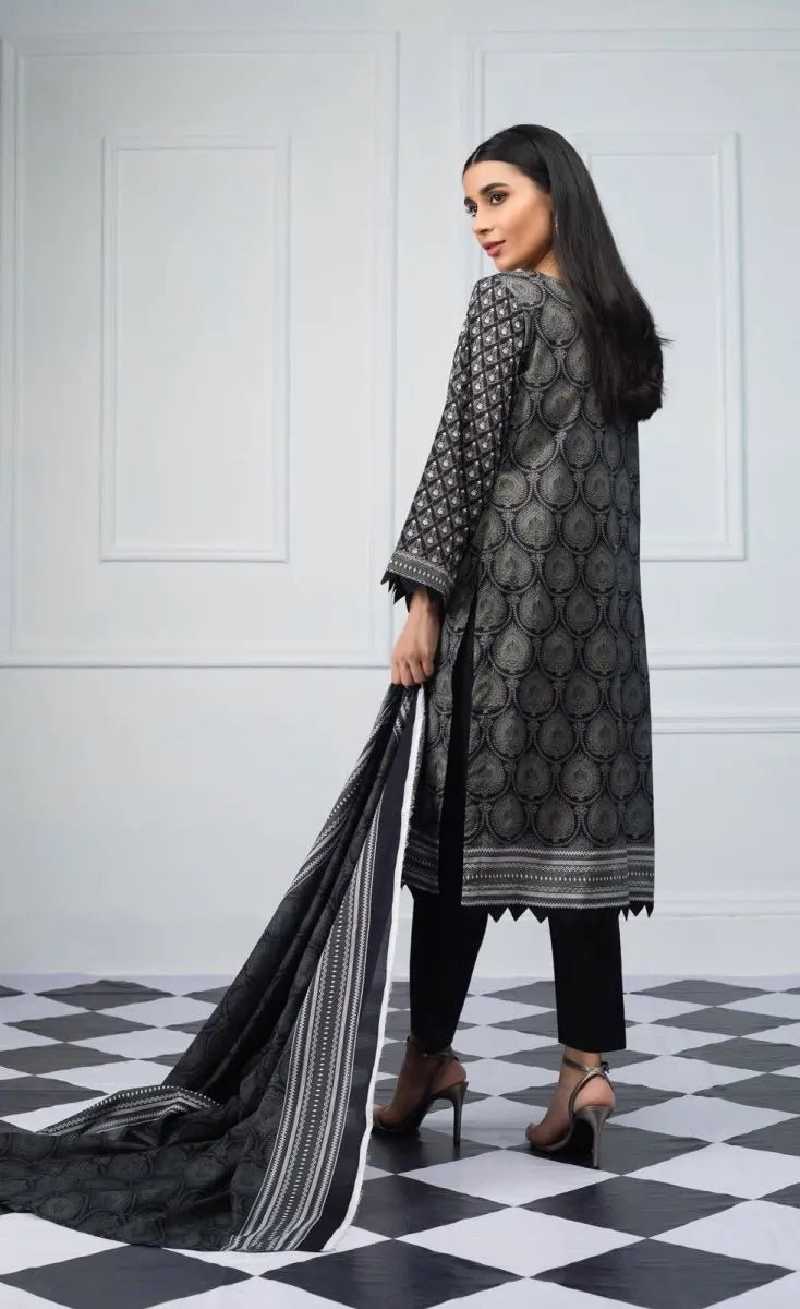 Ready to Wear Printed Lawn Pakistani Dresses for Women Shalwar, Kameez with Dupatta - Three Piece Set - IshDeena