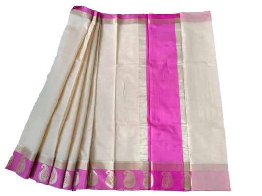 Sari - Handloom Art and Cotton Silk Saris Indian Ethic Traditional Wear (Tussar-Weaved-sr2, Cotton Silk) - IshDeena