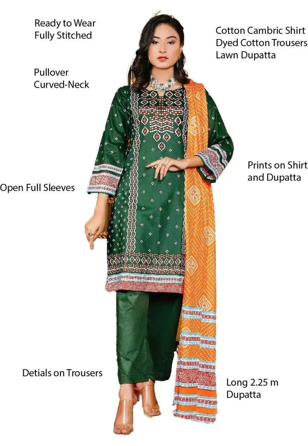 IshDeena Cotton Cambric Salwar Kameez Indian Pakistani Women Dresses - Kapaas Collection - IshDeena