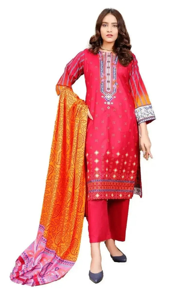 IshDeena Cotton Cambric Salwar Kameez Indian Pakistani Women Dresses - Kapaas Collection - IshDeena