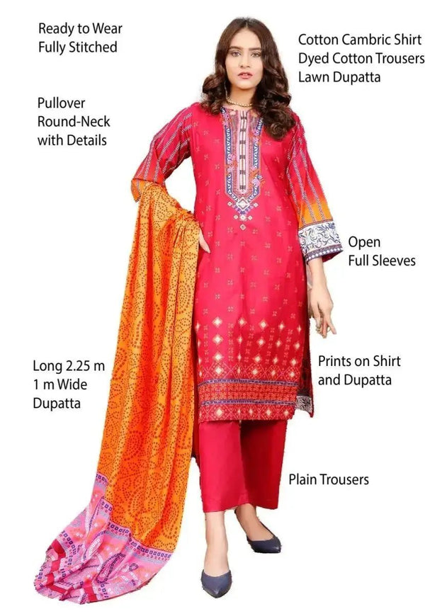 IshDeena Cotton Cambric Salwar Kameez Indian Pakistani Women Dresses - Kapaas Collection - IshDeena