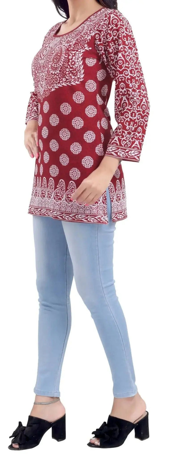 IshDeena Indian Kurtis for Women Indian Style Cotton Tunics Womens Tops Kurta & Peplum - IshDeena