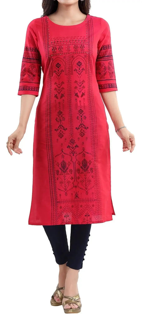 IshDeena Indian Kurtis for Women Indian Style Cotton Tunics Womens Tops Kurta & Peplum - IshDeena