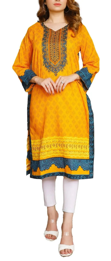 IshDeena Indian Kurtis for Women Pakistani Kurtis for Women Indian Style Cotton Long Top - IshDeena