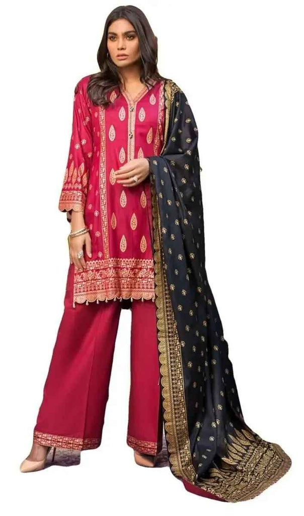 IshDeena Pakistani Dresses for Women Ready to Wear Salwar, Kameez & Dupatta Ladies Suit - Three Piece Printed ( Red - RBP-vol1)