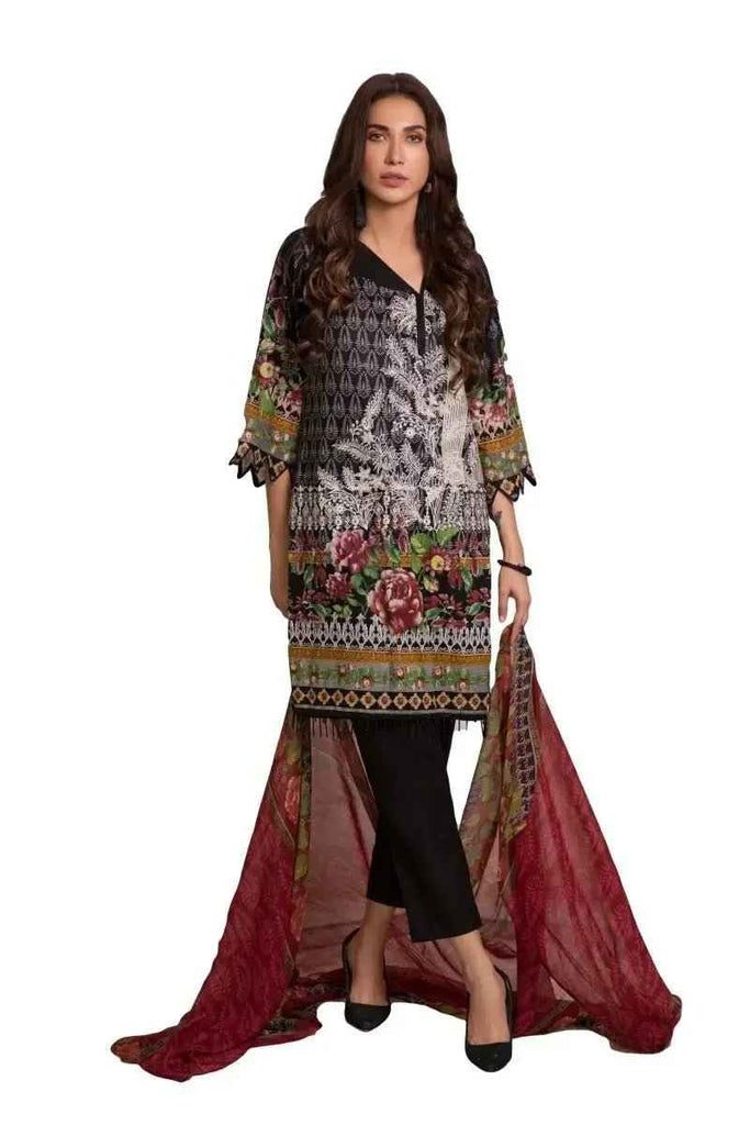 IshDeena Pakistani Dresses for Women Ready to Wear Salwar Kameez Ladies Suit - 3 Piece (Extra Small, Black & White - Embroidery Vol3)