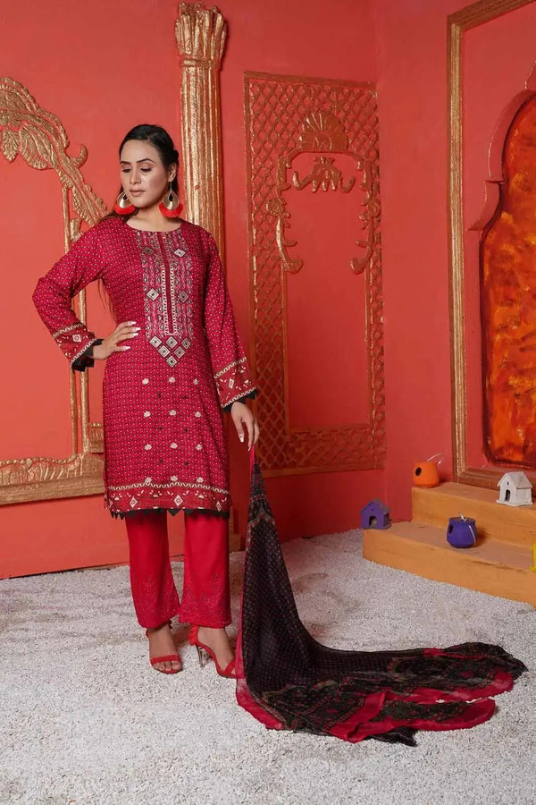 IshDeena Pakistani Indian Dresses for Women Ready to Wear Suits Linen Three Piece Dress - IshDeena