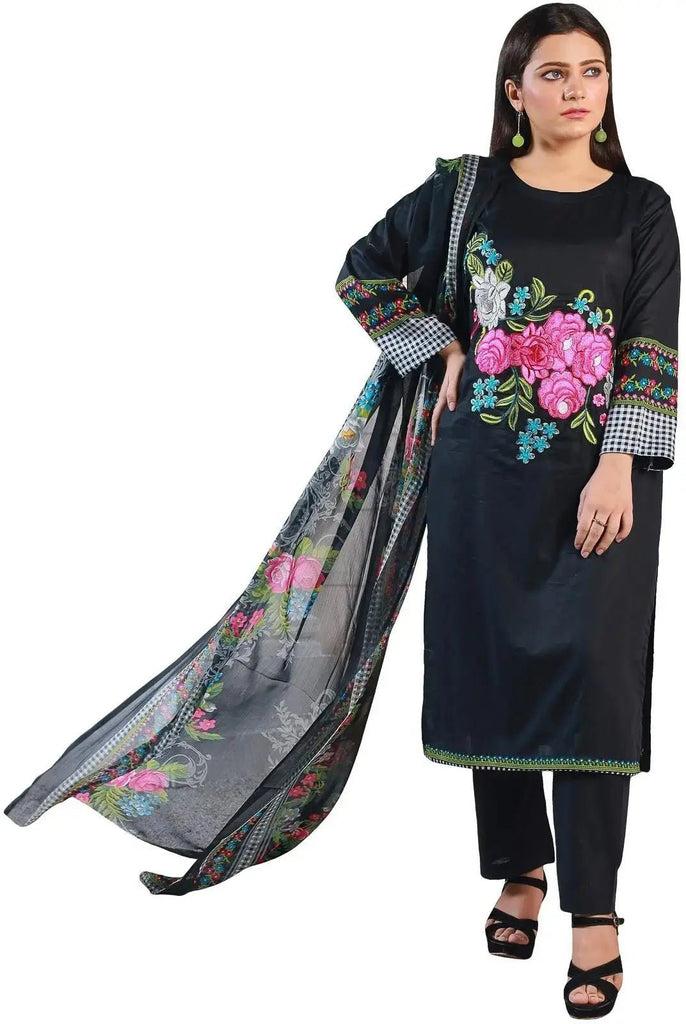 IshDeena Pakistani Lawn Salwar Kameez Indian Dresses for Women Ready to Wear Embroidered - IshDeena