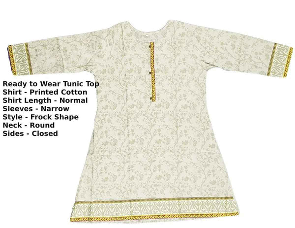 Kurtis for Women Ready to Wear Tunic Tops for Ladies - 1 Piece (Green)