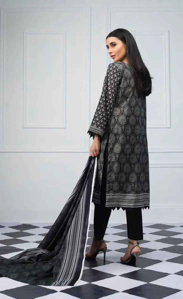 Ready to Wear Printed Lawn Pakistani Dresses for Women Shalwar, Kameez with Dupatta - Three Piece Set