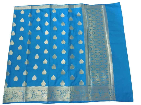 Sari - Handloom Art and Cotton Silk Saris Indian Ethic Traditional Wear (Sky Blue-Weaved-sr2, Art Silk)