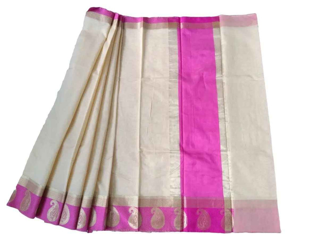 Sari - Handloom Art and Cotton Silk Saris Indian Ethic Traditional Wear (Tussar-Weaved-sr2, Cotton Silk)