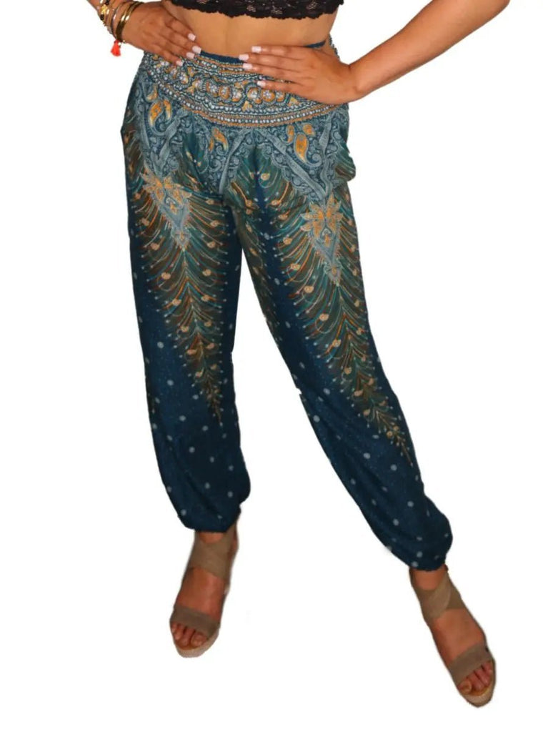 Yoga Pants - Comfortable Women Pants/Pajamas - Yoga, Harem, Beach, Lounge, Bohemian One Size - IshDeena